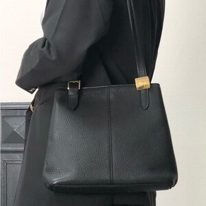 Burberry Black Crossbody Bag with Gold Accents